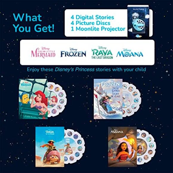 Moonlite Disney Princess Storytime Projector With 4 Stories & Discs For Smartpho - Picture 3 of 7